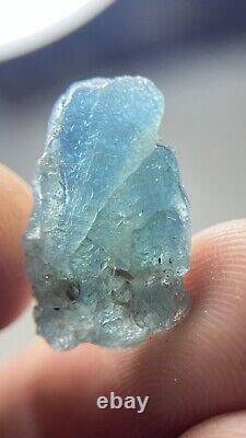 11.05 Cts Extremely Rare Gemmy Water Eaten Etched Blue Grandidierite Floater