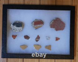 11 Roman Plaster Wall Fragments original paint 1800+ years old. Extremely rare