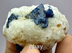 110 Gram Extremely Rare Top Blue Spinel Bi Side Crystals, Mica On Matrix @Pak