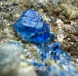 118 CT Extremely Rare, Full Terminated Royal Blue Hauyne Crystals on Matrix @AFG