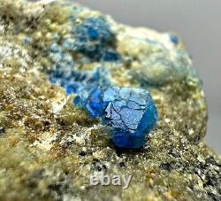 118 CT Extremely Rare, Full Terminated Royal Blue Hauyne Crystals on Matrix @AFG