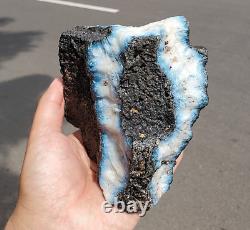 1300GR New Discovery Sumatra Extreme Rare Sapphirine Rough Blue Mineral Specimen