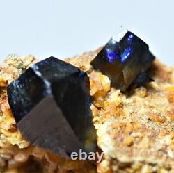 138 Carat Extremely Rare Full Terminated Blue Shaded Anatase Crystals On Matrix