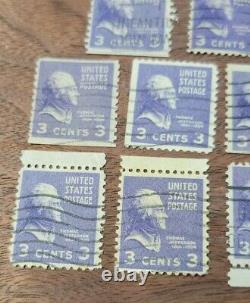 15 Rare Thomas Jefferson Stamps 1808 Extremely Rare Lot