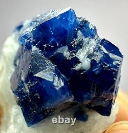 154 Carat Extremely Rare Top Blue Spinel Bunch Crystals, Mica On Matrix @Pak