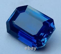 17x12mm Extremely Rare Natural Blue Sapphire 17.50 CT Radiant Cut Loose Gemstone