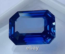 17x12mm Extremely Rare Natural Blue Sapphire 17.50 CT Radiant Cut Loose Gemstone