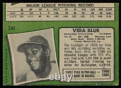 1971 TOPPS # 544 VIDA BLUE (ERROR MISCUT) With DAVE GIUSTI (EXTREMELY RARE!) GFCC
