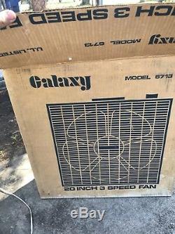 1980-1981 Galaxy Model 6713 Blue Blade Box Fan 20 Lot Of 2! Extremely Rare