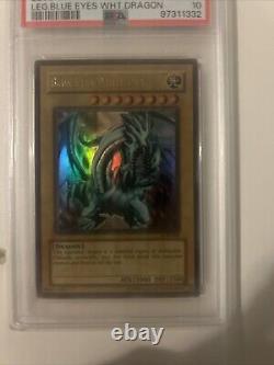 2002 LOB 001 Blue-Eyes White Dragon Ultra Rare Yu-Gi-Oh! Card PSA 10 Gem Mint