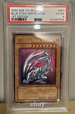 2002 Yu-Gi-Oh! Blue-Eyes White Dragon Starter Deck Kaiba 1st Ed SDK-001 PSA 4