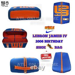 2006 EXTREMELY RARE NIKE LEBRON BIRTHDAY SHOE BAG NEWithW OUT TAGS BLU/ORG