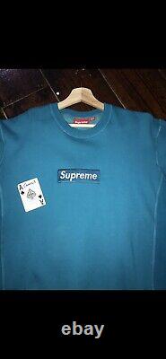 2006 Teal Supreme Box Logo Crewneck Size Large 100% Authentic. EXTREMELY RARE