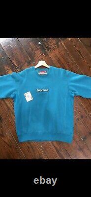 2006 Teal Supreme Box Logo Crewneck Size Large 100% Authentic. EXTREMELY RARE