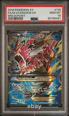 2016 Pokemon Mega M Gyarados EX 115/122 Full Art XY Breakpoint PSA 10 GEM MINT