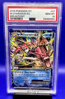 2016 Pokemon TCG XY Breakpoint 27/122 Shiny M Gyarados EX PSA 10