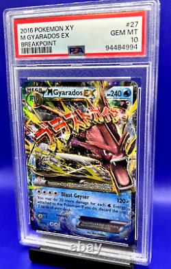 2016 Pokemon TCG XY Breakpoint 27/122 Shiny M Gyarados EX PSA 10