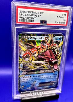 2016 Pokemon TCG XY Breakpoint 27/122 Shiny M Gyarados EX PSA 10