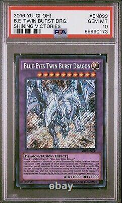 2016 Psa 10 Yugioh Secret Rare Blue Eyes Twin Burst Dragon