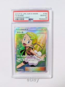 2018 Japanese Bonnie 102/094 Full Art SR Forbidden Light SM6 Pokémon Card Psa 10