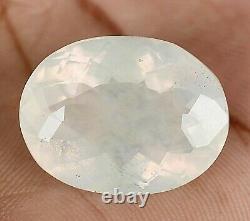 21.80 Ct Natural Yellow Opal Blue Fire Extremely Rare Oval Certified Gemstone