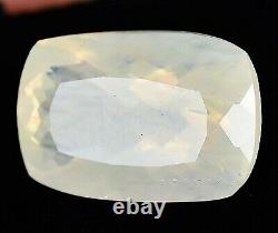 22.30 Ct Natural Yellow Opal Blue Fire Extremely Rare Cushion Certified Gemstone