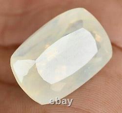 22.30 Ct Natural Yellow Opal Blue Fire Extremely Rare Cushion Certified Gemstone