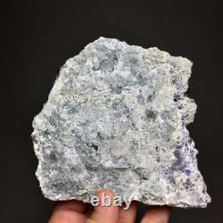 225g Natural Extremely Rare Blue Diamond Fluorite & White Quartz & Rose Calcite
