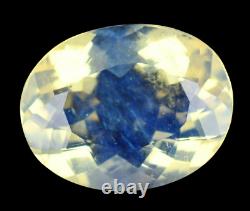 24.90 Ct Natural Yellow Opal Blue Fire Extremely Rare Oval Certified Gemstone