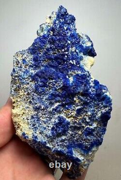 257 GR. Extremely Rare! Blue Hauyne Crystals Cluster On Matrix From Afghanistan