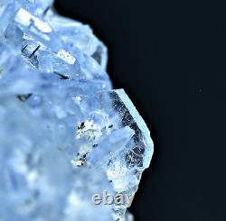 33 CT Extremely Rare Sky Blue Vorobyevite Beryl Rosterite Crystals On Quartz