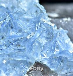 33 CT Extremely Rare Sky Blue Vorobyevite Beryl Rosterite Crystals On Quartz