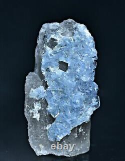 33 CT Extremely Rare Sky Blue Vorobyevite Beryl Rosterite Crystals On Quartz