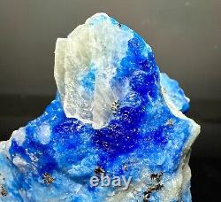 383 Gram Extremely Rare Top Blue Hauyne Crystals, Gonnardite, Pyrites, Calcite