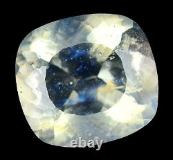 39.50 Ct Yellow Opal Blue Fire Extremely Rare Cushion Certified Loose Gemstone