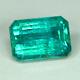 4.12 Cts Extreme Top Lustrous 100 % Natural RARE Vivid Blue Green Emerald