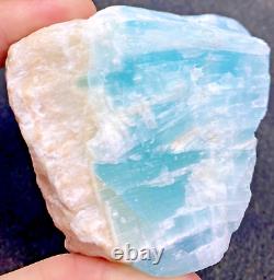 409-Grams Extremely Rare Quality Caribbean Calcite freeform Cute Natural Crystal