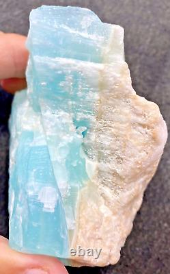 409-Grams Extremely Rare Quality Caribbean Calcite freeform Cute Natural Crystal