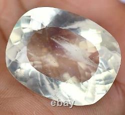 42.40 Ct Natural Yellow Opal Blue Fire Extremely Rare Cushion Certified Gemstone