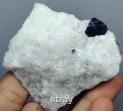 496 Ct Extreme Ultra Rare Top Blue Spinel Crystals Mica On Matrix From Pakistan