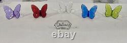 4BACCARATCrystal Butterfly Paperweights-Handcrafted Figurines-EXTREMELY RARE Lot