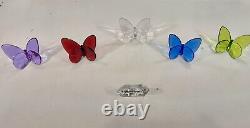 4BACCARATCrystal Butterfly Paperweights-Handcrafted Figurines-EXTREMELY RARE Lot