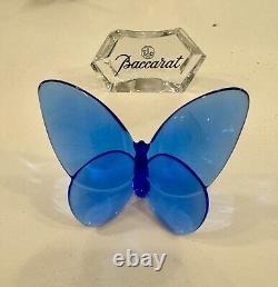 4BACCARATCrystal Butterfly Paperweights-Handcrafted Figurines-EXTREMELY RARE Lot