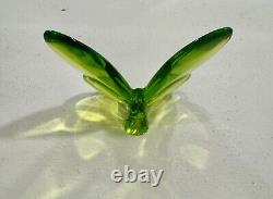 4BACCARATCrystal Butterfly Paperweights-Handcrafted Figurines-EXTREMELY RARE Lot