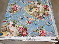 5.22 Yds Richloom Fragonard Blue French Country Toile Fabric Extremely Rare Htf