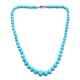 52Ct AAA Extremely Rare Sleeping Beauty Turquoise Beaded 14K Gold Over Necklace