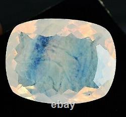 54.60 Ct Natural Yellow Opal Blue Fire Extremely Rare CushionCertified Gemstone