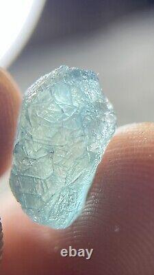 6.40 Cts Extremely Rare Amazing Transparent Blue Grandidierite Etched Crystal