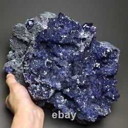 6430g Museum Quality-Extremely Rare Natural Trapezoidal Blue Fluorite on Matrix