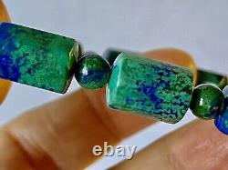 7.8 Majestic Piece /Extreme Rare/AAAAAAZURITE MALACHITE Tube Bracelet M1408